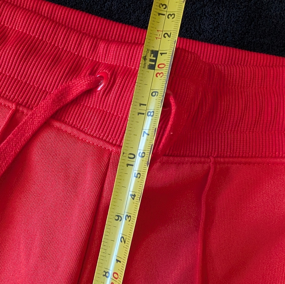 Unique Nike Women's Embroidered Feminine Athleisure Street Track Pants Red S image 8